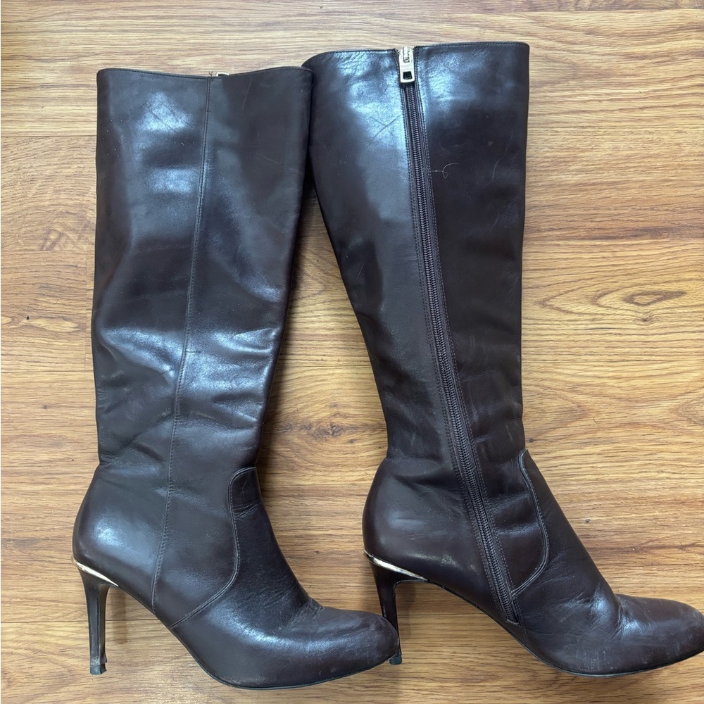 Dark brown Coach boots